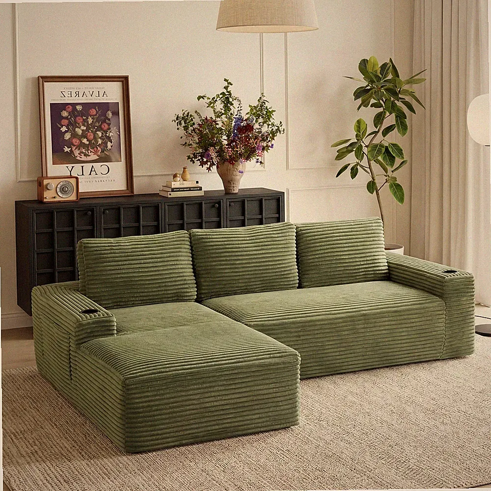 104 Inch Cloud Sectional Couch,Modern Modular Sectional Sofa w/Deep Seat,C