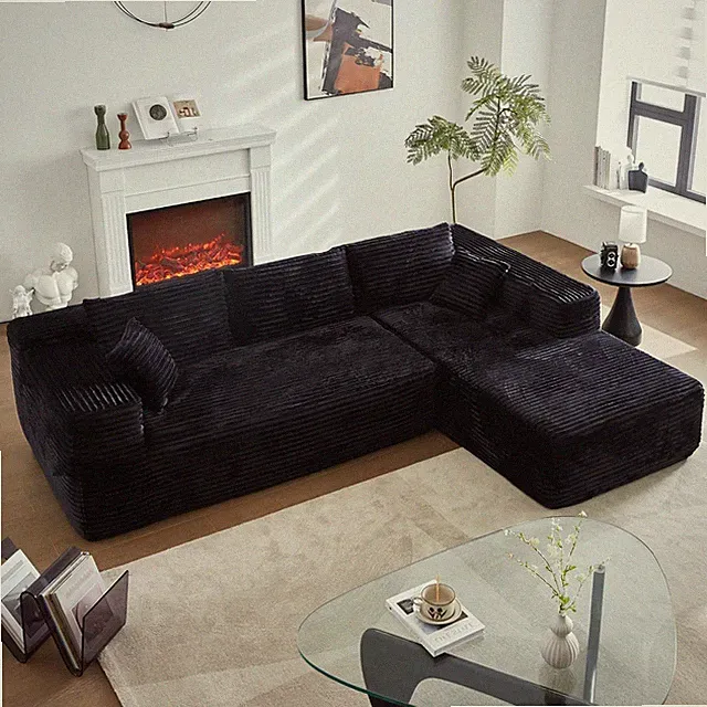 104" L-Shape Modular Sectional Sofa Couch Comfy Upholstered Cloud Couch for