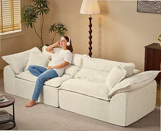 104" Sectional Sofa Couches 3 Seater Modular Sofa Boneless Cloud Couch