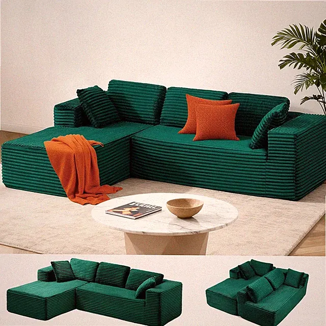 105” Modular Cloud Sofa with Left Chaise - Deep Seat, No Assembly Needed