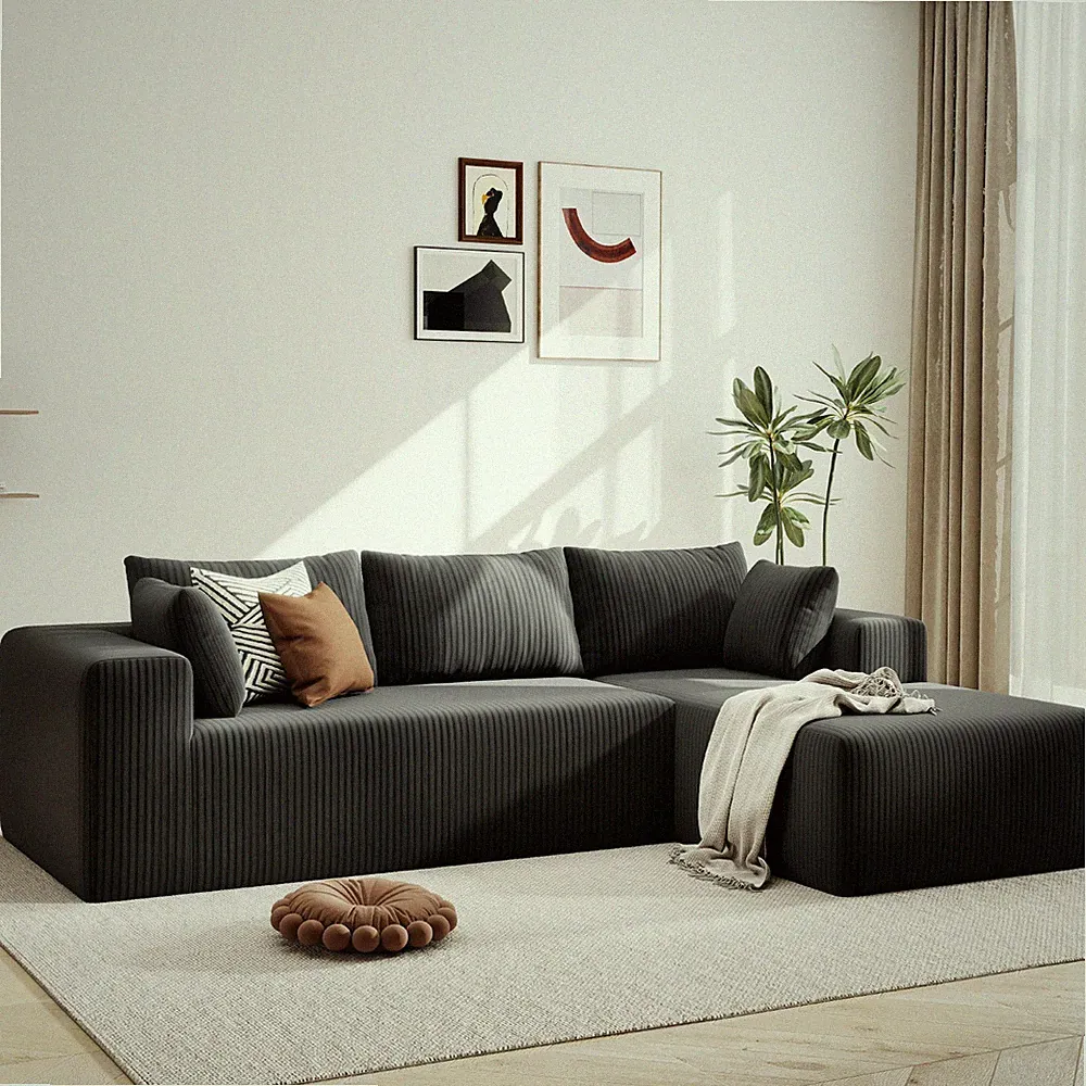 105" Modular Sectional Sofa,Boneless Couch for Living Room,Cloud Sectional Couch