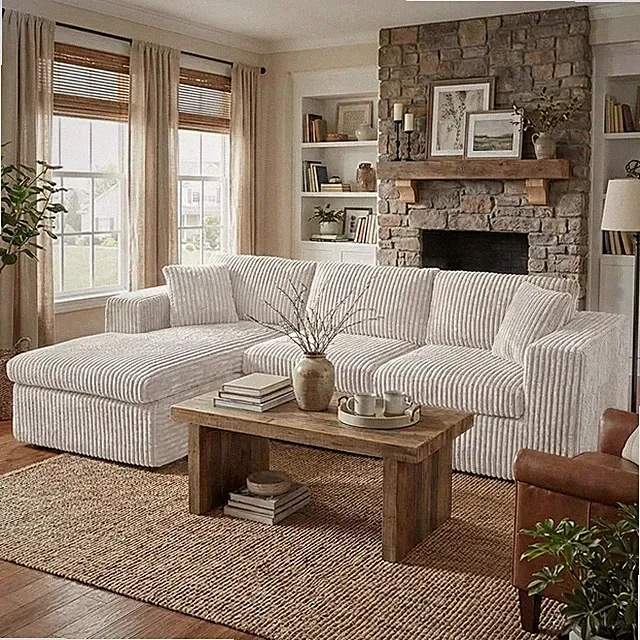 105" Modular Sectional Sofa, Boneless L Shaped Couch with Deep Seat, Cloud Foam
