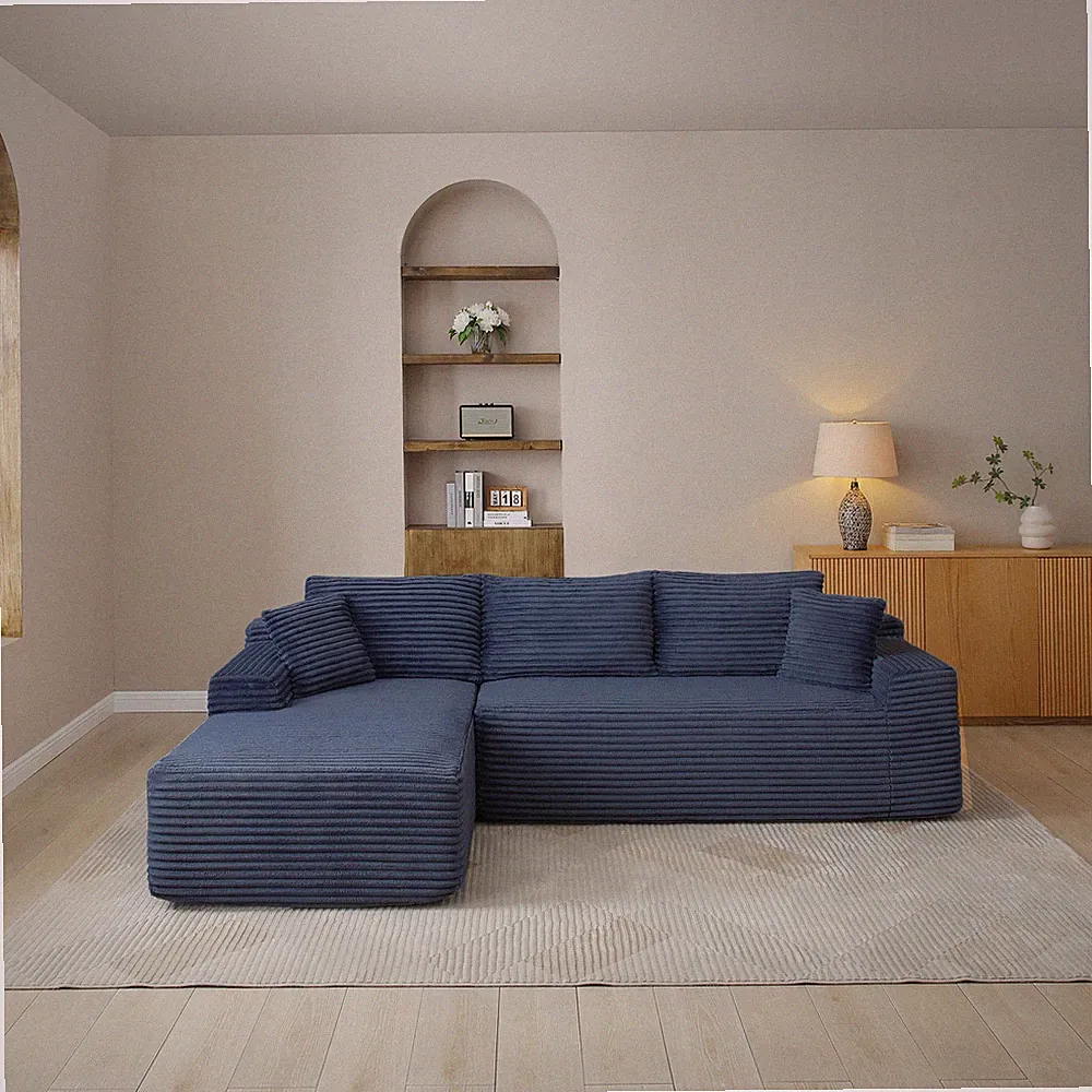 105'' Modular Sectional Sofa, Cloud Sectional Couch with Deep Seat, Moder