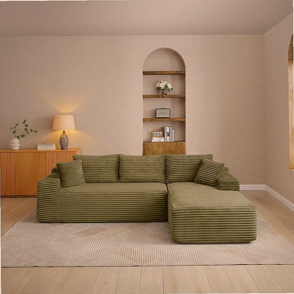 105'' Modular Sectional Sofa, Cloud Sectional Couch with Deep Seat, Modern