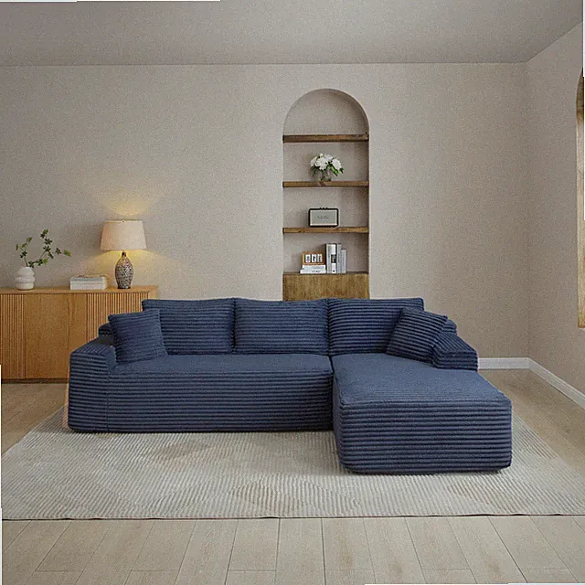 105'' Modular Sectional Sofa, Cloud Sectional Couch with Deep Seat, Modern