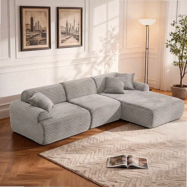 105'' Modular Sectional Sofa Couch ,Boneless couch, Compressed couch, Detachab