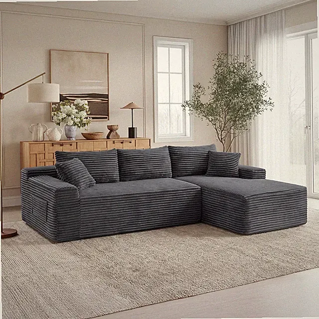 106.3" Cloud Modular Sectional Sofa Couch w/L-Shape Chaise,Modern Minimalist