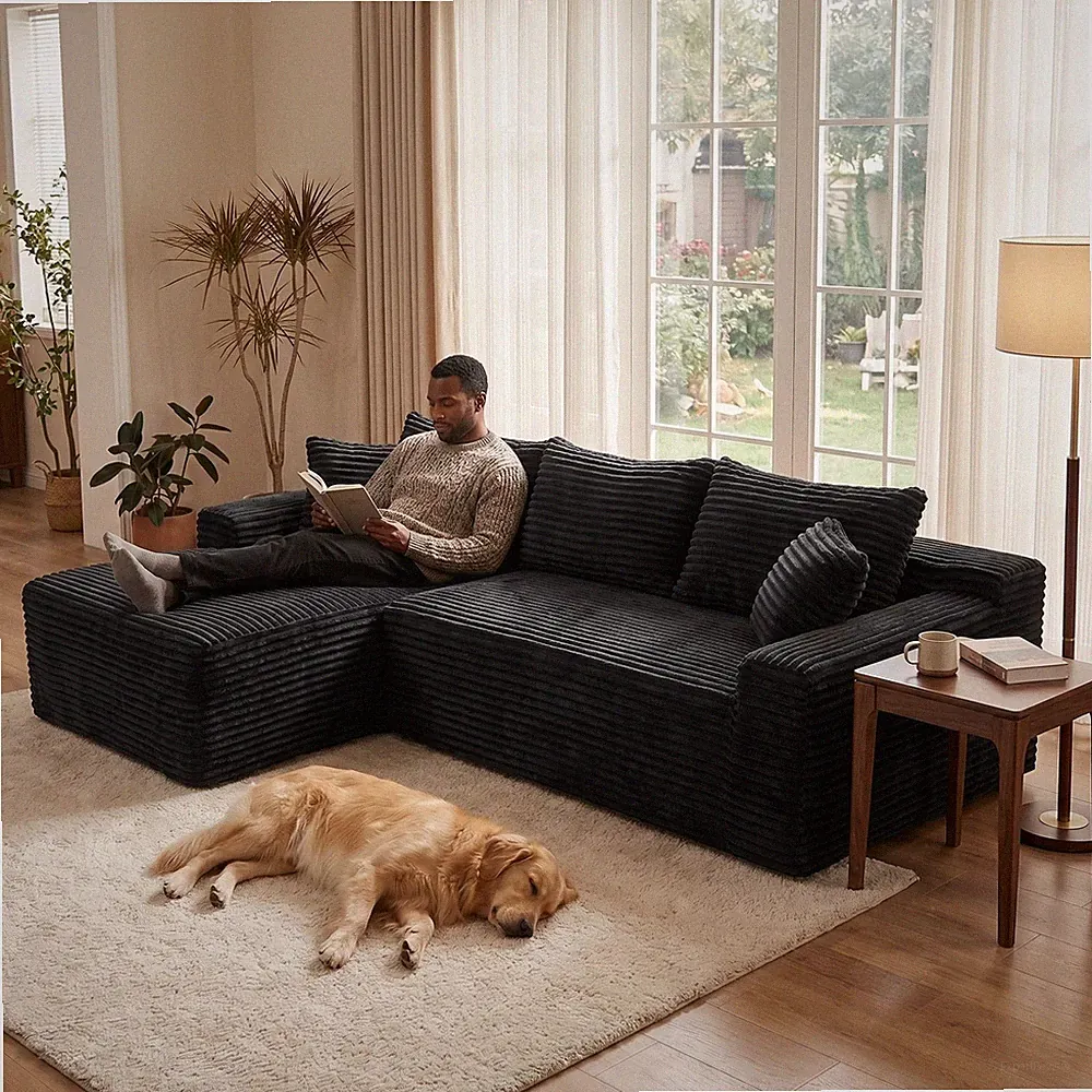 106.3" Cloud Modular Sectional Sofa Couch with L-Shape Chaise,Modern Minima