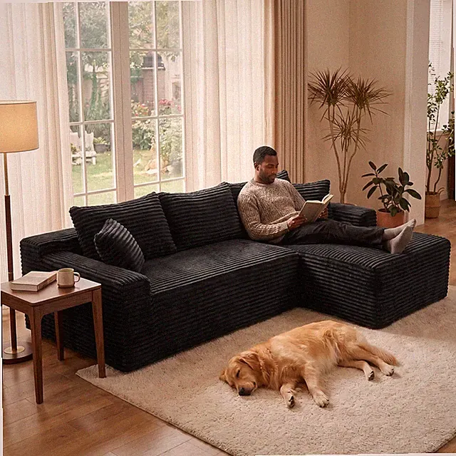 106.3" Cloud Modular Sectional Sofa Couch with L-Shape Chaise,Modern Minimal
