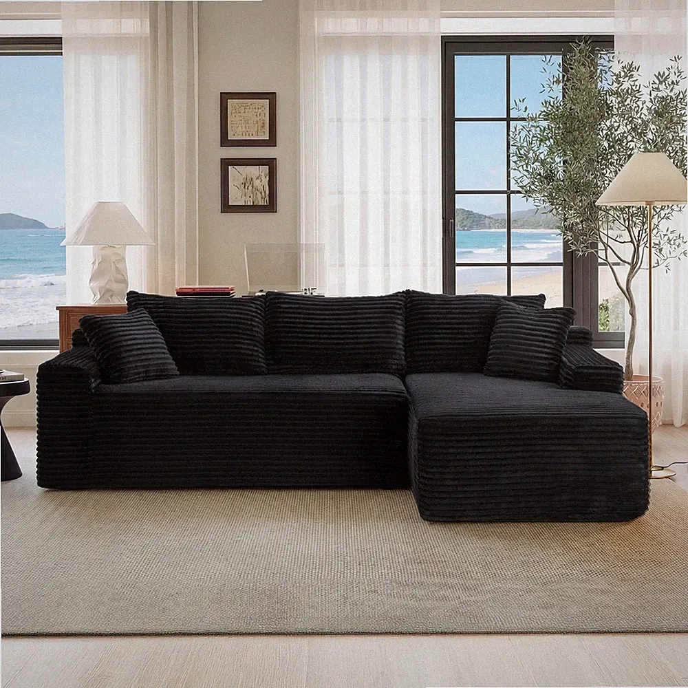 106.3" Cloud Modular Sectional Sofa Couch with L-Shape Chaise,Modern Minimalist