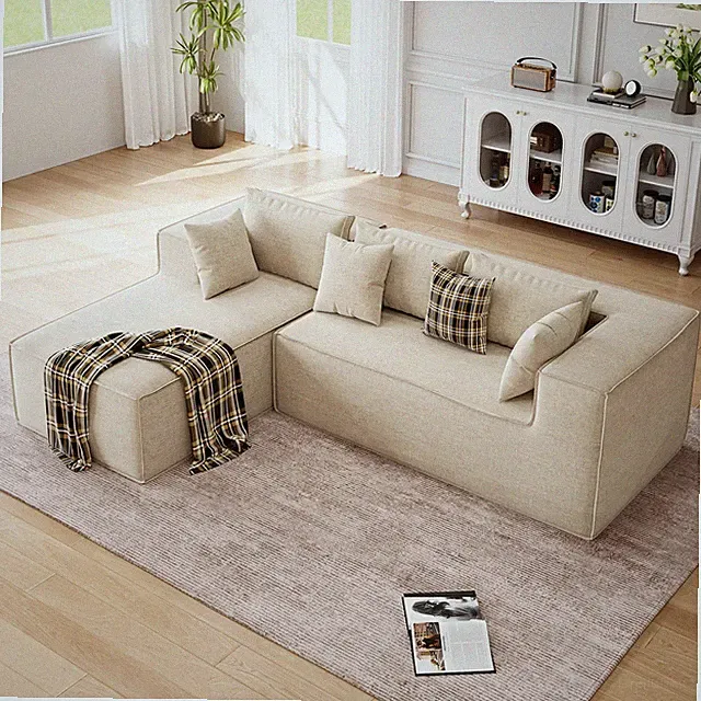 🌟106.7 In Modular Sectional Sofa, L Shaped Cloud Couch, Corner Pure Sponge Sofa