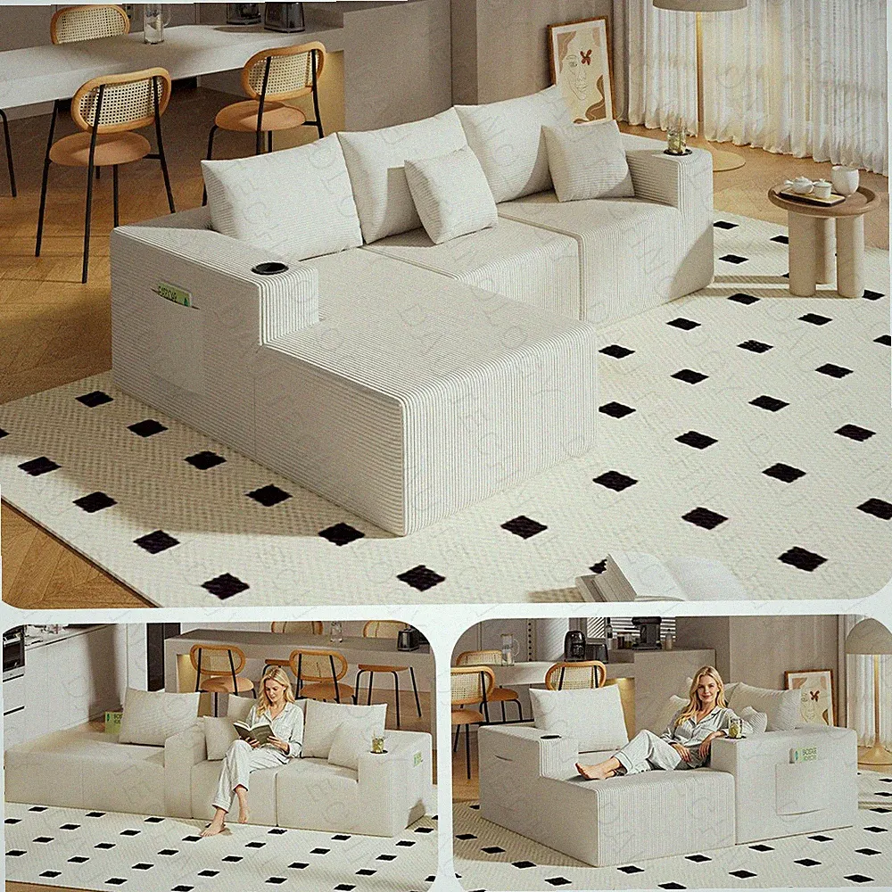 106" Cloud Modular Sectional Sofa Couch with L-Shape Chaise for Living Room