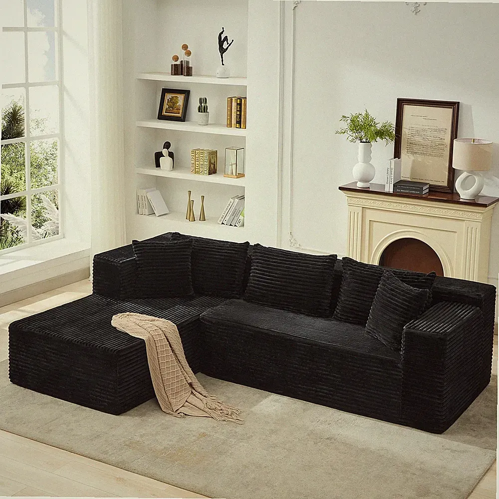 106" L-Shaped Sectional Couch Sofa, Modern Modular Sofa w/Chaise for Living Room