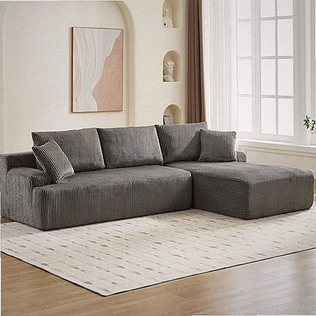106” Modular Cloud Sectional Sofa with L-Shape Chaise, No Assembly Needed