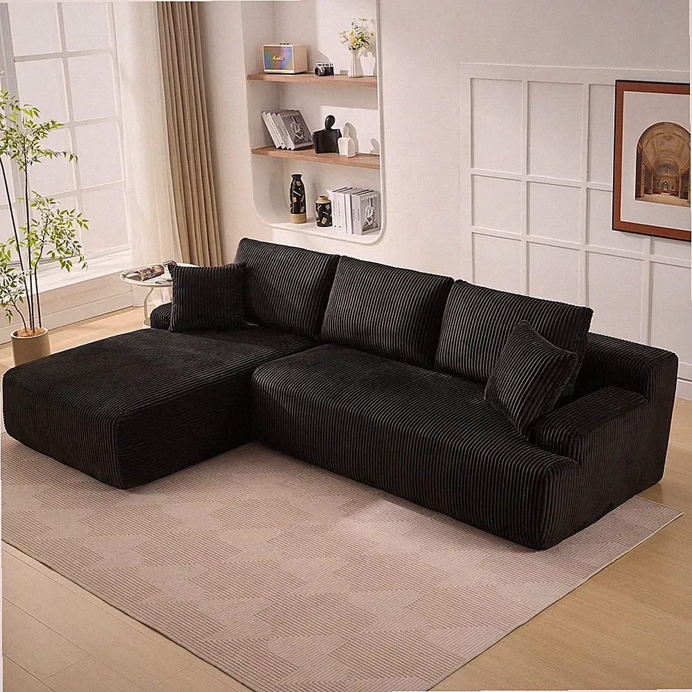 106" Modular Sectional Couch with L-Shape Right Chaise Loveseat Sofa Sleeper US