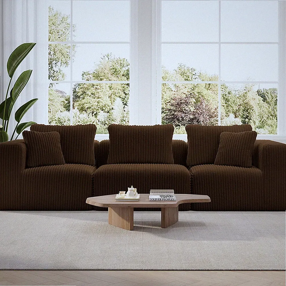 106" Modular Sectional Sofa, Modern Cloud Sectional Couch with Smarts Coil® S...