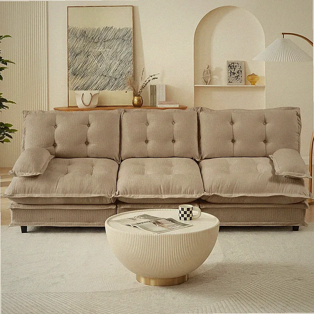 107" 3-Seater Cloud Sofa,Modular Sectional Couch,Modern Deep Seat Sofa for Liv