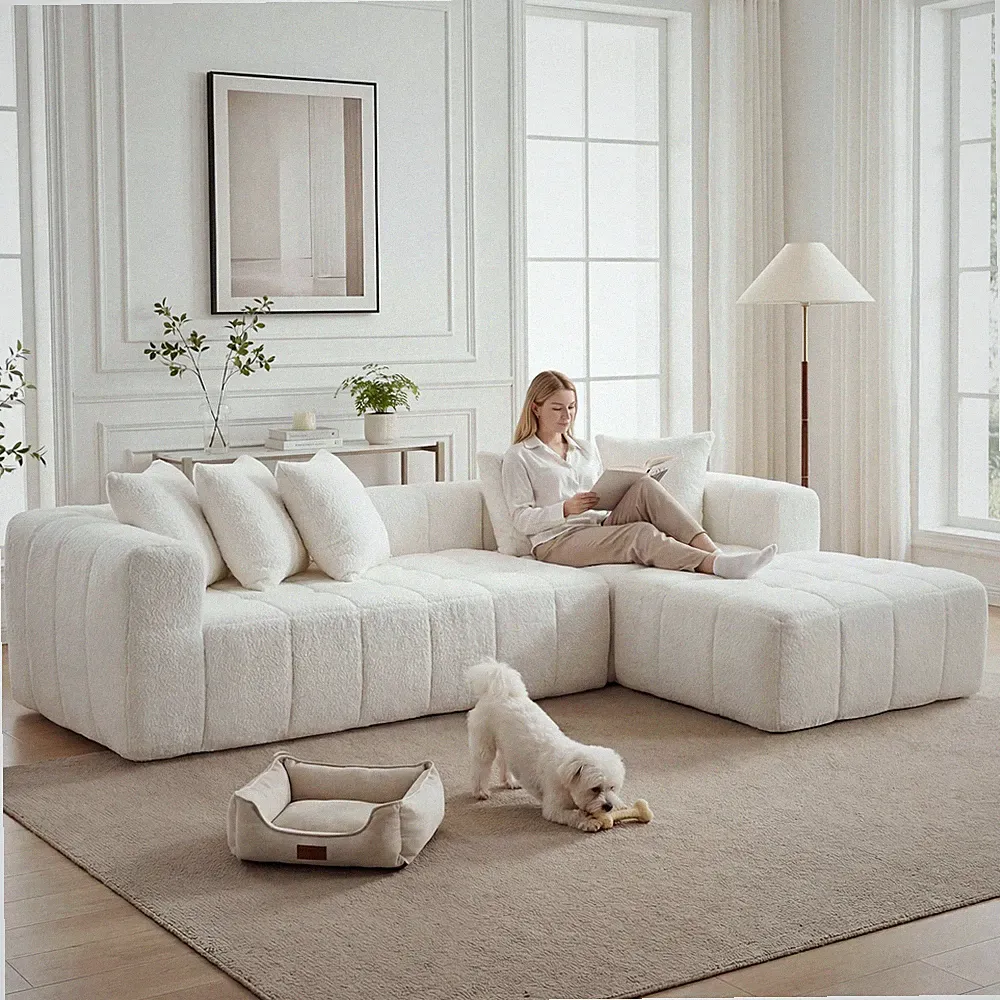107.9"Cloud Modular Sectional Sofa Couch with L-Shape Chaise,Modern Minimalist U