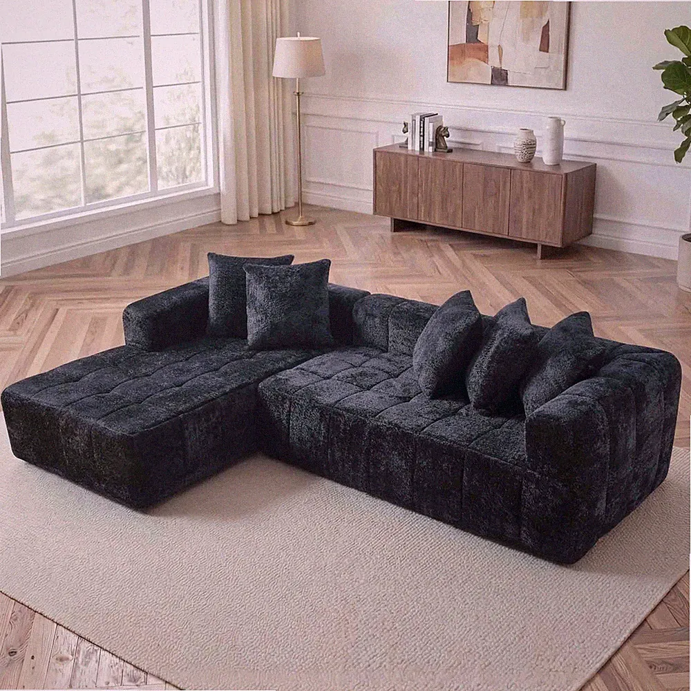 107.9"Cloud Modular Sectional Sofa Couch with L-Shape Chaise,Modern Minimalist U