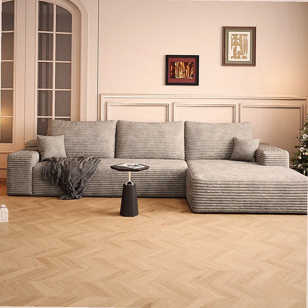 107" Cloud Sectional Couch w/L-Shape Chaise,Modern Modular Sofa w/Deep Seat,Up