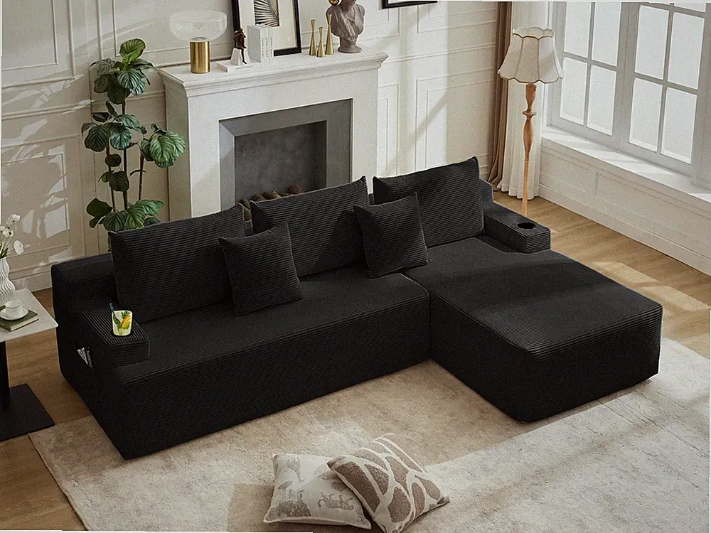 107" Free Combination Sofa Corner Sofa L-shaped Sectional Sofa Chaise Lounge