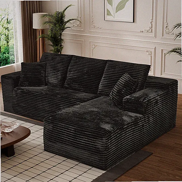 107 inch Rabbit hair Modular Cloud Combination Sofa Sofa-L-shaped living room