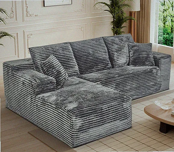 107 inch Rabbit hair Modular Cloud Combination Sofa Sofa-L-shaped living room s