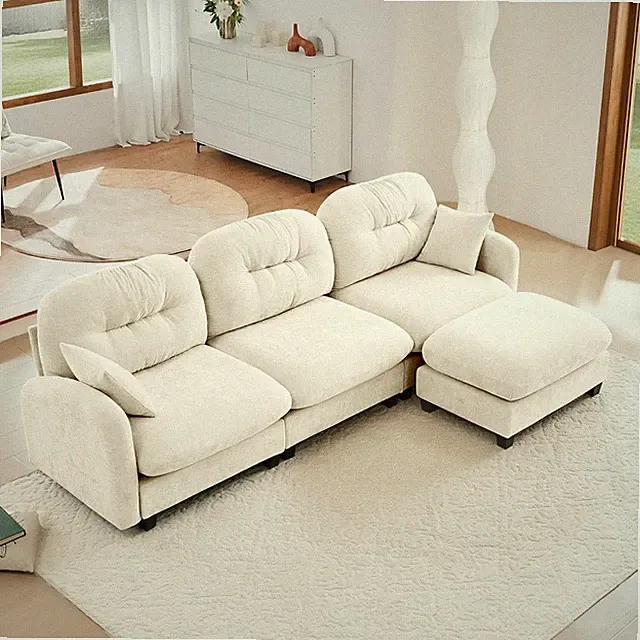 107" L Shaped Couch,Modular Sectional Sofa, 3-Seater Comfy Cloud Couch with Mova