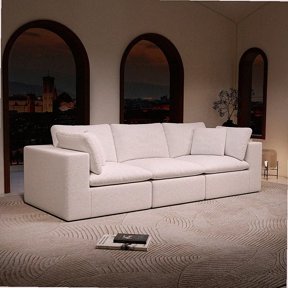 108.3*39.4"Modular sectional sofa seat,Upholstered compressed couch for living r