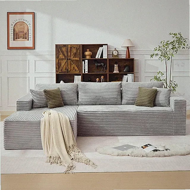 108" Boneless Couches Modular Sectional Sofa with Oversized Chaise No Assembly