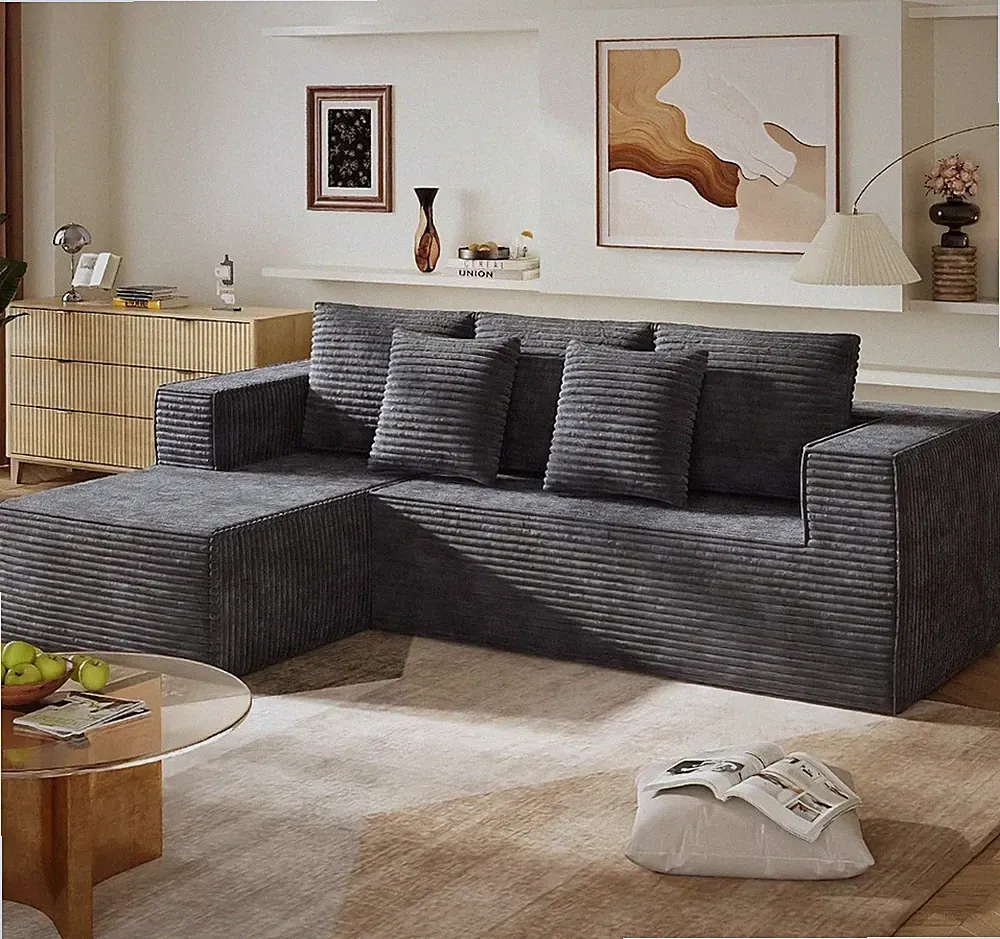108'' Cloud Sectional Couches for Living Room, Modular Boneless Couch