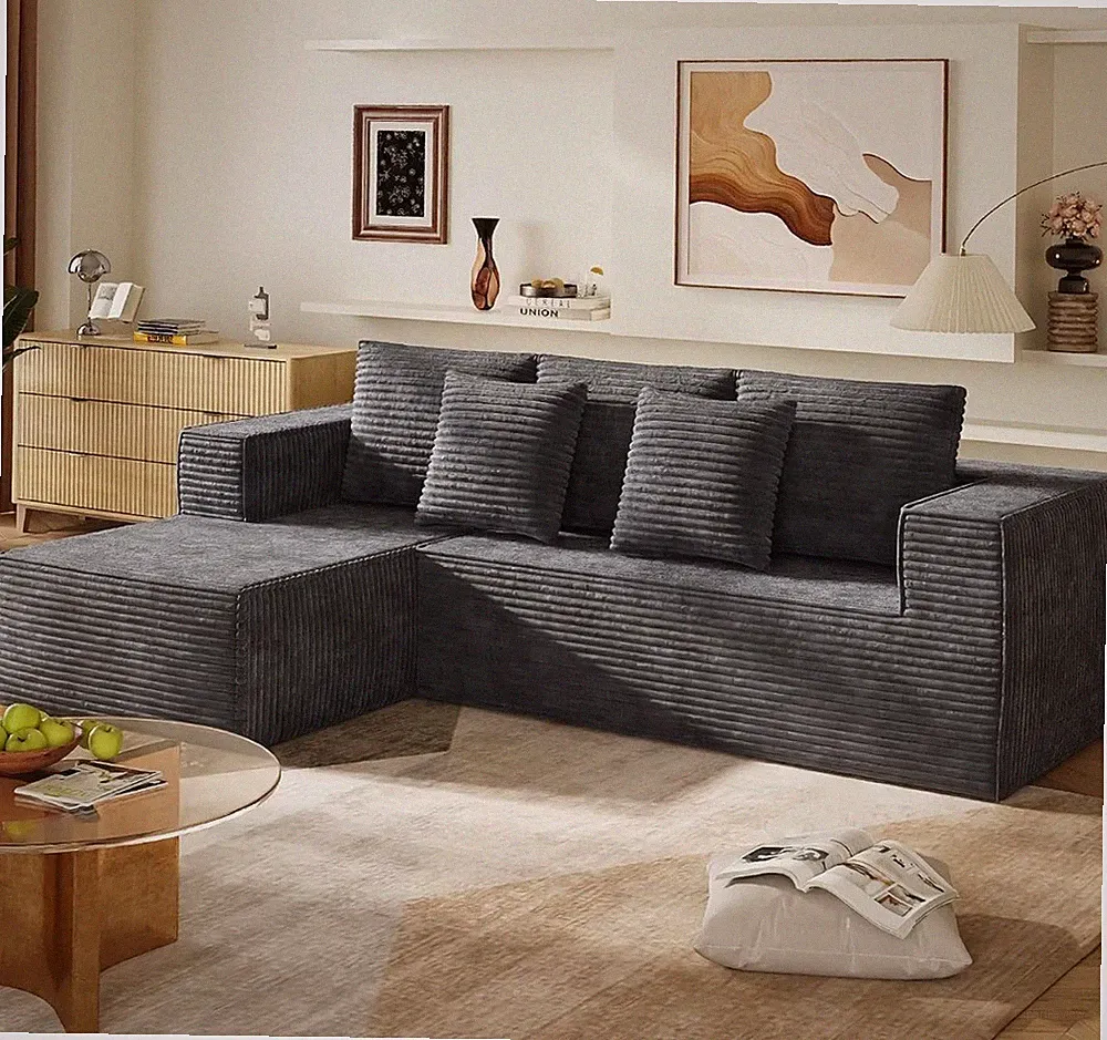 108'' Cloud Sectional Couches for Living Room, Modular Boneless Couch