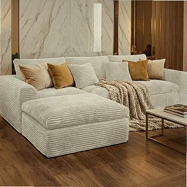 108-inch high-resilience boneless sponge sofa w/30 density,double-layer cloud-li