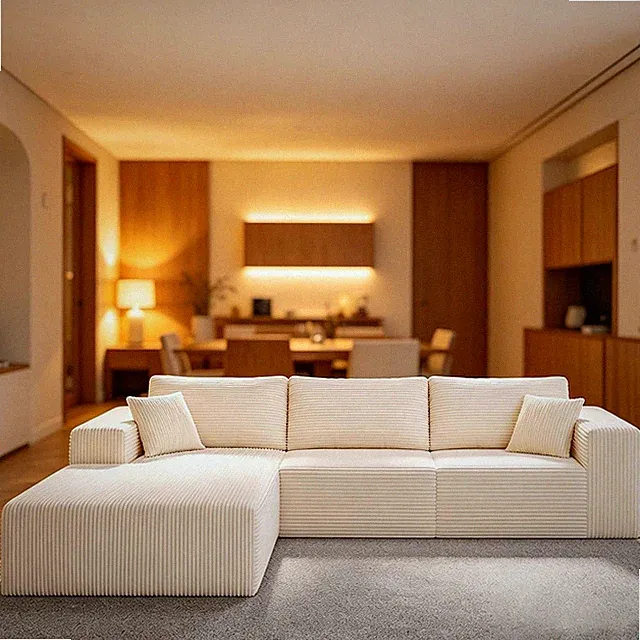 108" Modular Sectional Sofa, Boneless Cloud Couch with L-Shape Chaise