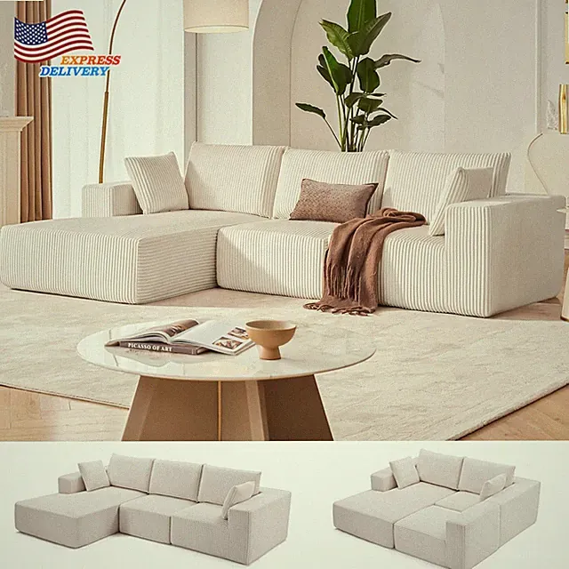 108” Modular Sectional Sofa Cloud Sectional Couch with Deep Seat FREE SHIPPING