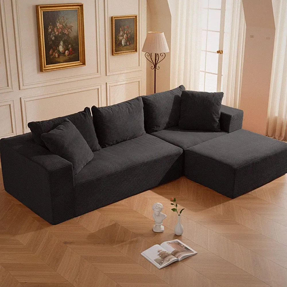 108?? Modular Sectional Sofa Couches with Deep Seat, L Shaped Memory Foam Cloud