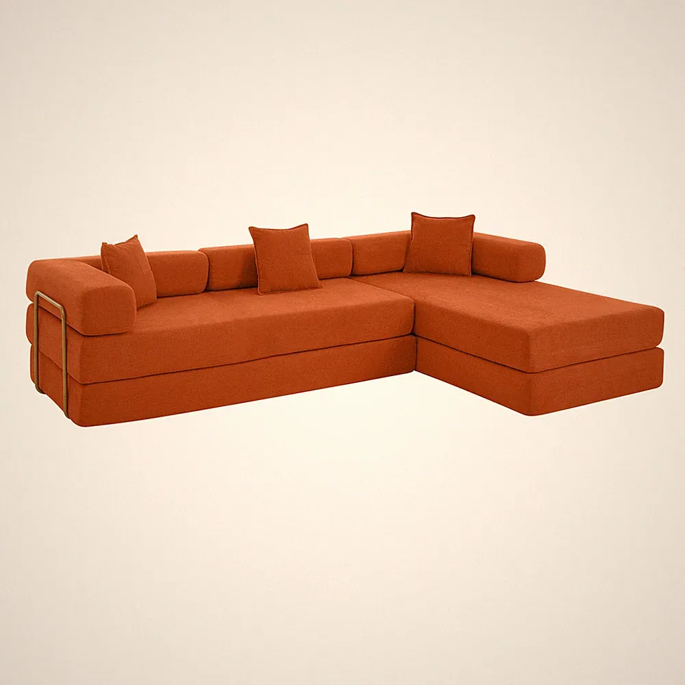 108" Modular Sectional Sofa with L-Shape Chaise & Deep Seat