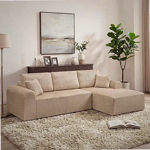 109"Cloud Modular Sectional Sofa Couch w/L-Shape Chaise,Modern Minimalist Up
