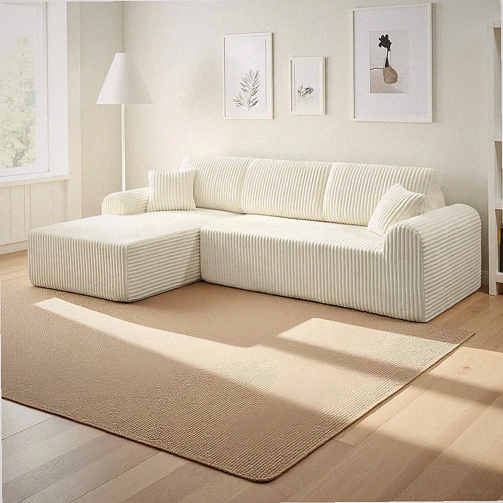 109"Cloud Modular Sectional Sofa Couch w/L-Shape Chaise,Modern Minimalist Uphol