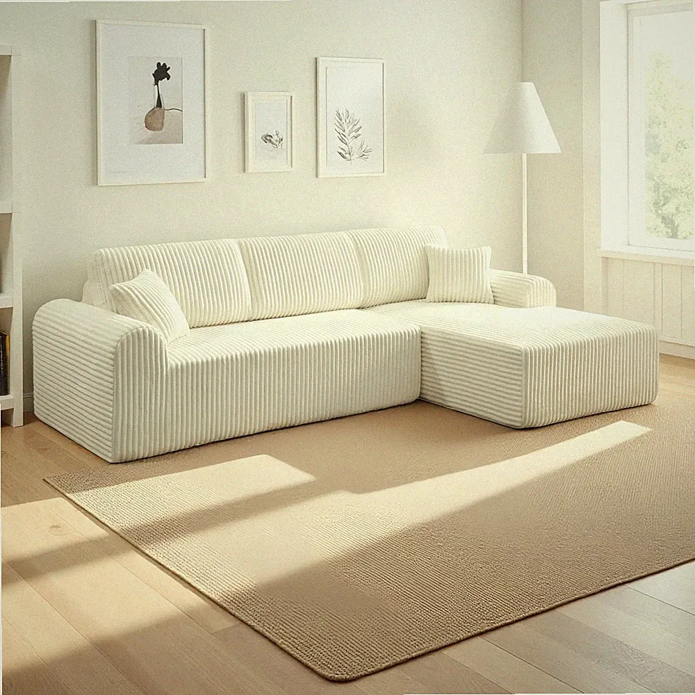 109" Cloud Sectional Couch, Modular L-Shape Sofa with Oversized Chaise