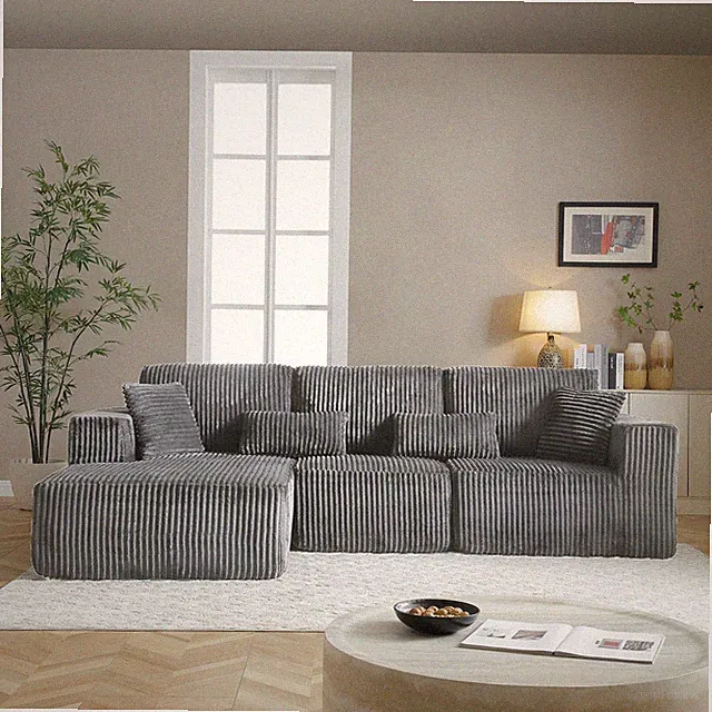 109'' Modular Sectional Sofa, Cloud Sectional Couch with Deep Seat, Modern Mod