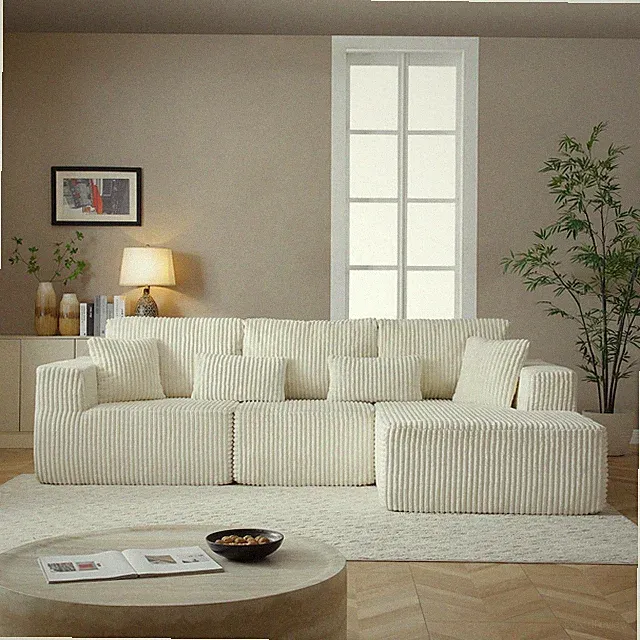 109'' Modular Sectional Sofa, Cloud Sectional Couch with Deep Seat, Modern Modul