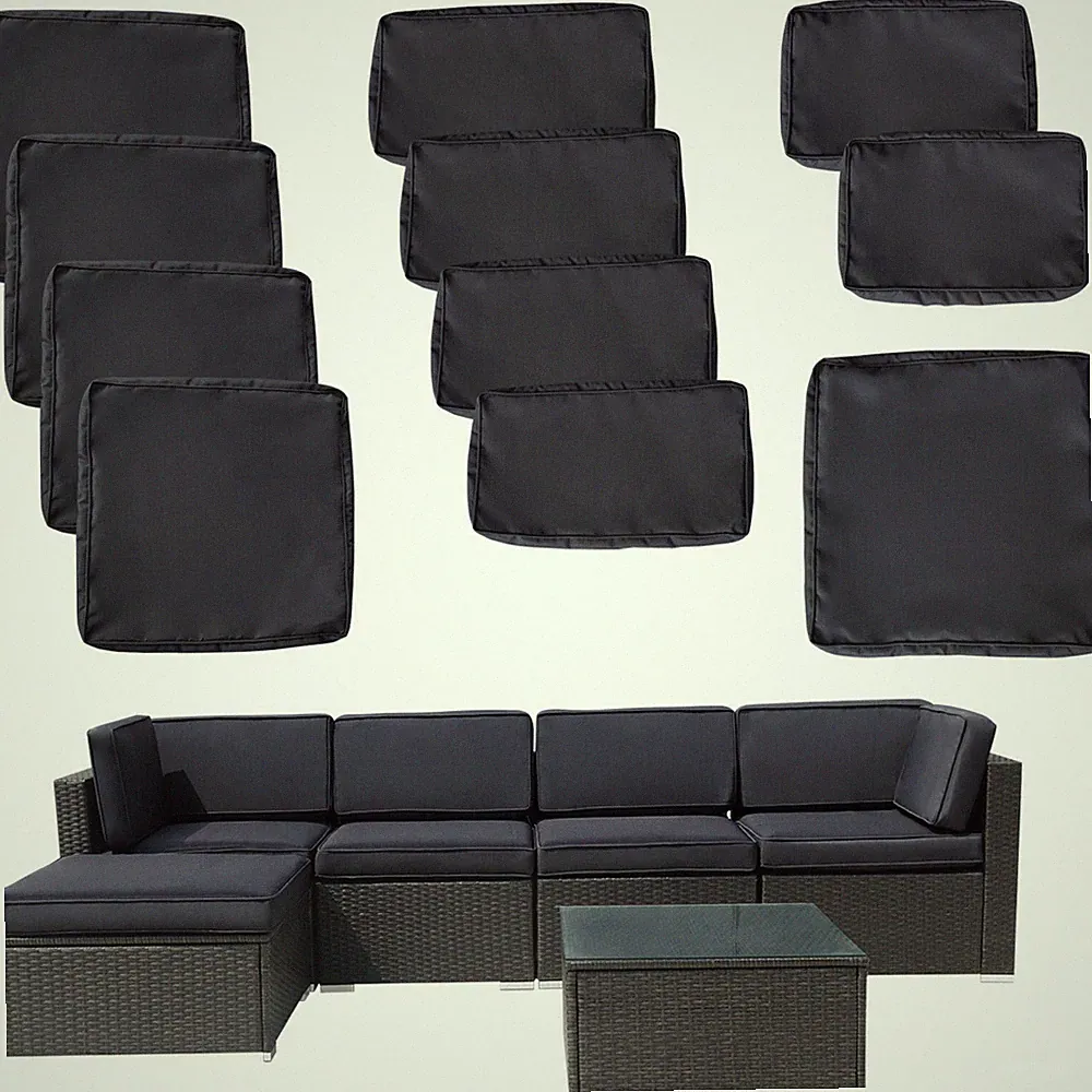 11 PCs Outdoor Patio Furniture Chair Cushions Covers Set Replacement Grey Sofa