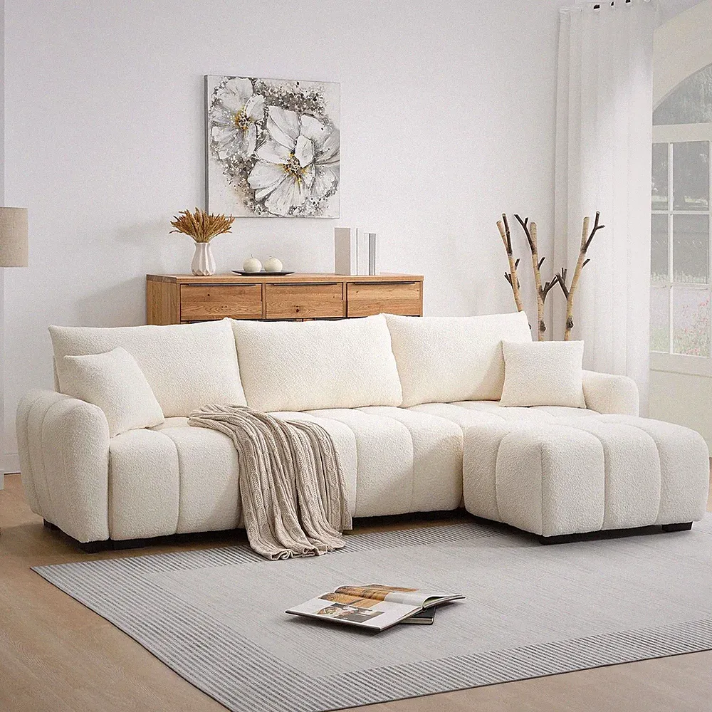 110" Modular Sectional Sofa, L Shape with Extra-Large Seat, Pull-Line Design, Mo