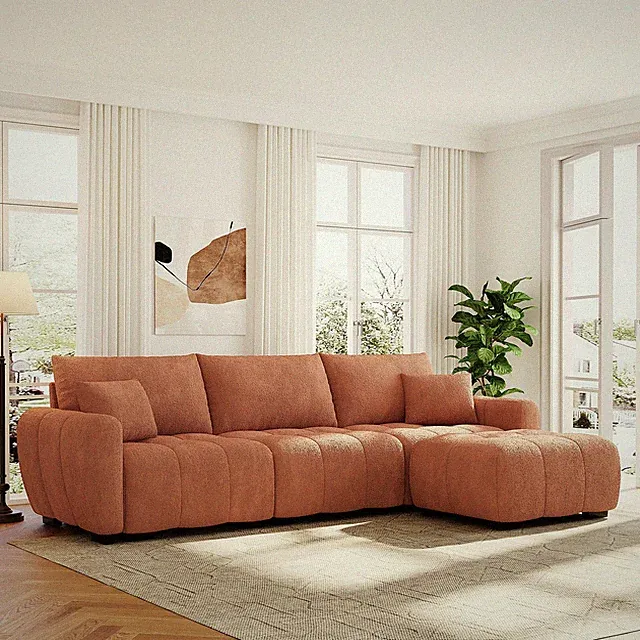 110" Modular Sectional Sofa, L Shape with Extra-large Seat, Pull-line Design, Mo