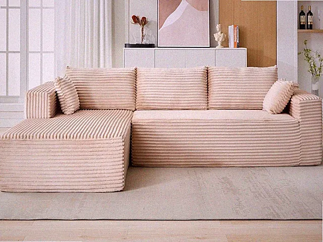 110" Modular Sectional Sofa with Chaise Modern L Shape Boneless Cloud Couch