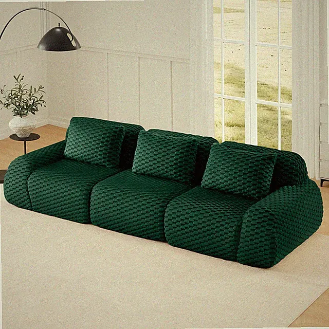 114" Modern Modular Sectional Sofa for Living Room,Flannelette Fabric,Oversize