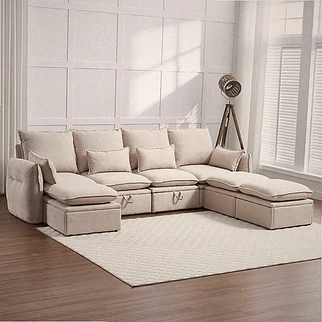 114'' Modular Sectional Sofa, Sectional Couches for Living Room, Cloud Couch wit