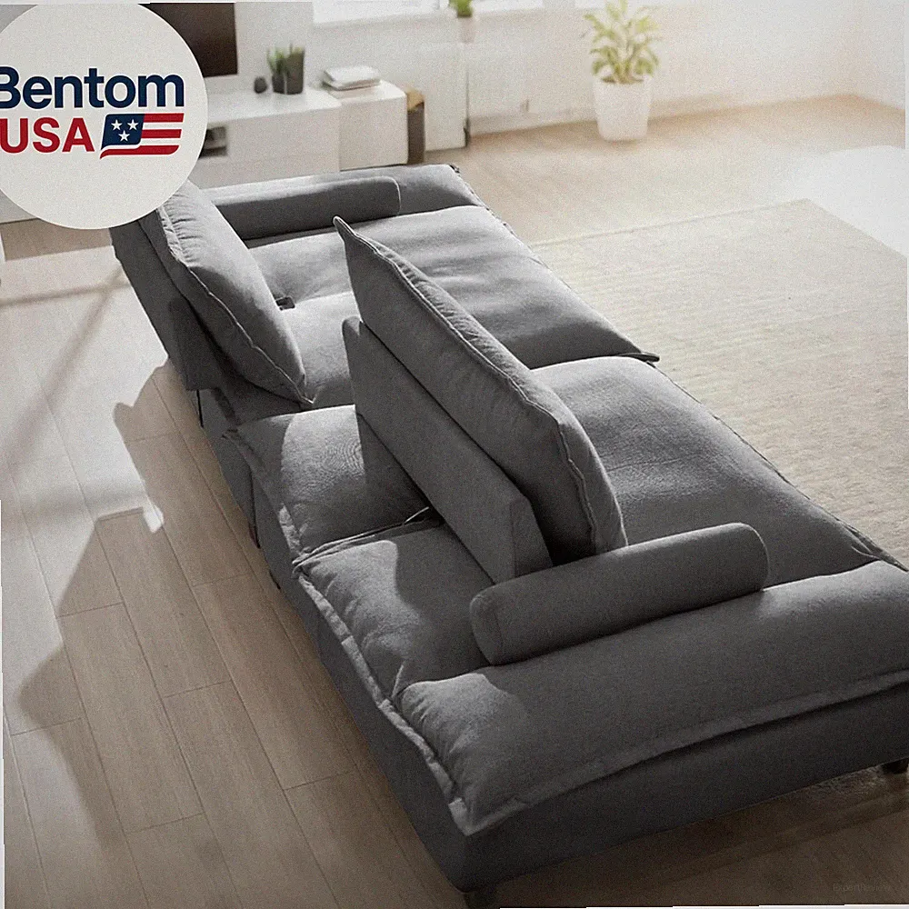 114” Sailboat Cloud Sectional Sofa Bed, Convertible Modular Couch with Extra Dee
