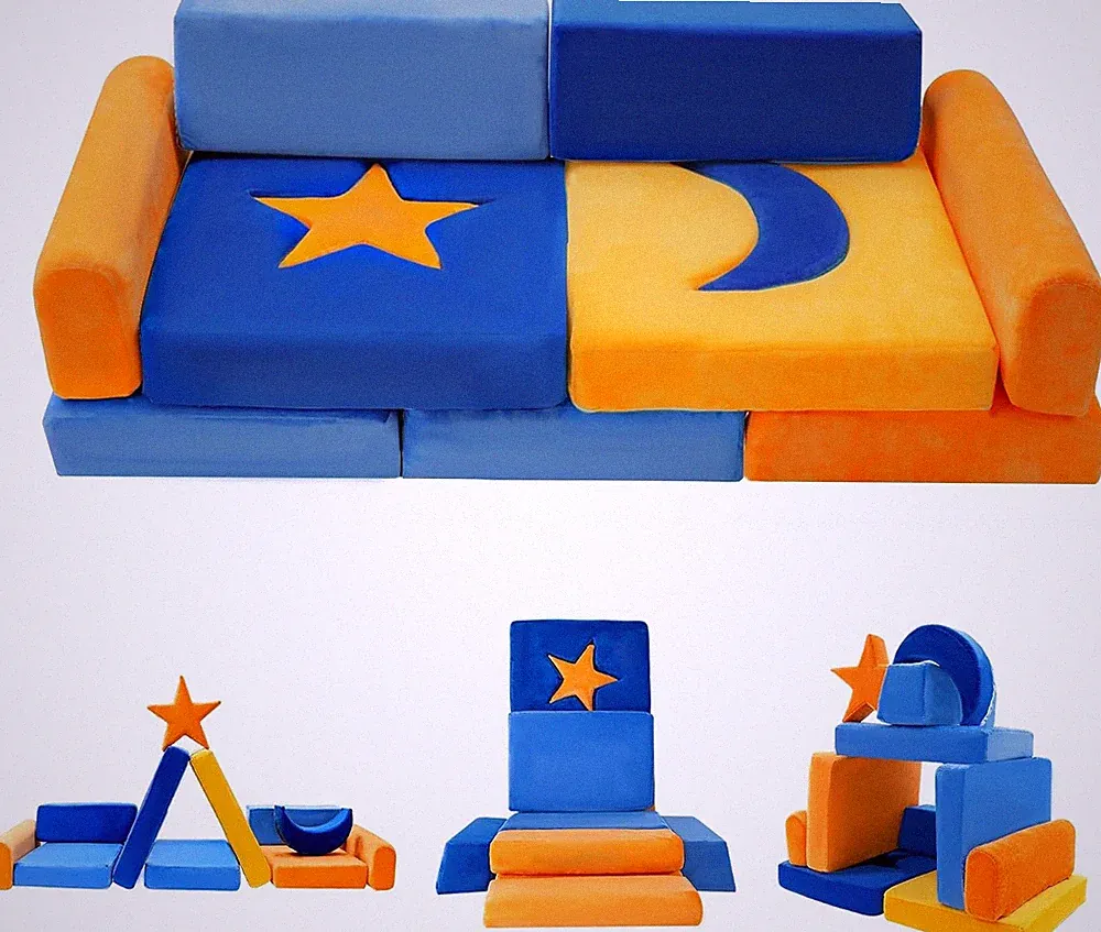11Pcs Modular Kids Play Couch, Indoor Child Sectional Sofa for Toddlers over 1 Y